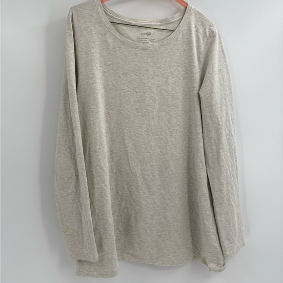 Pure j Jill Pima cotton spandex stretch cotton long sleeve size large - Picture 1 of 8